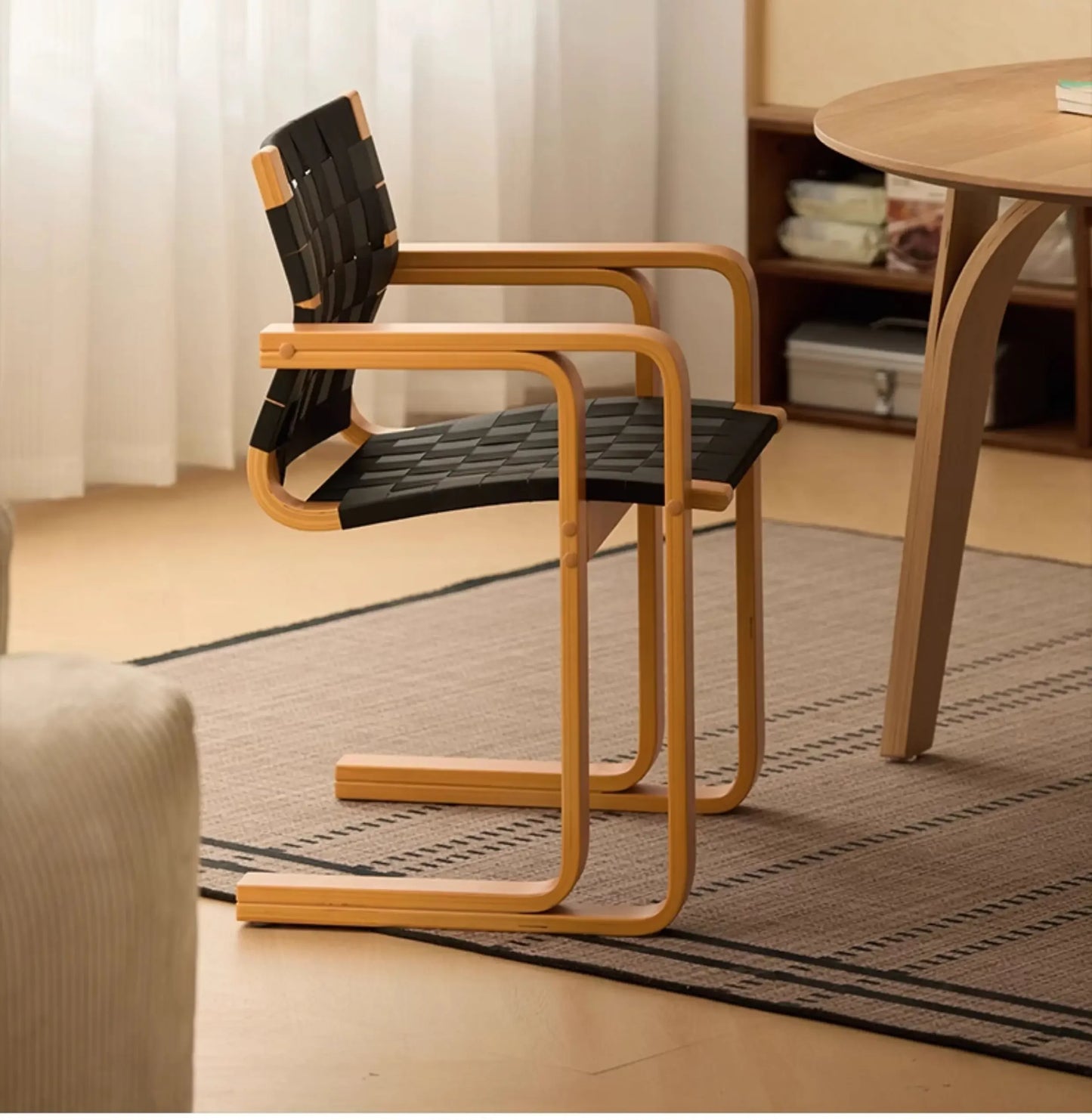 ZZ dining chair solid wood armrest home dining table retro back chair furniture home