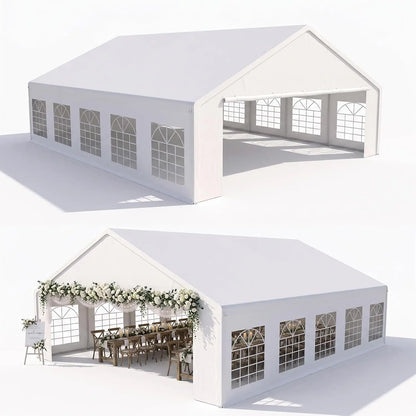 20x30 Party Tent Heavy Duty Outdoor Event Tent for Backyard White, Customized