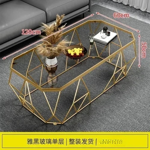 Postmodern Luxury Glass Coffee Tables Nordic Patio Center Entrance Floor Coffee Tables Smart Elegant Home Furniture