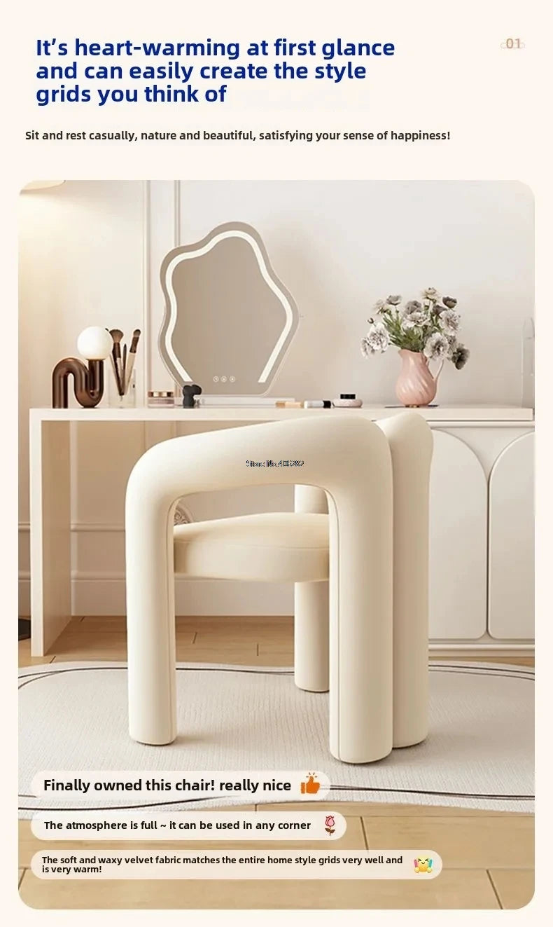 Richome Stool Dressing Chair Makeup Simplicity Modern Bedroom Home Use Light Luxury Dressing Table Simplicity Living Room Sofas
