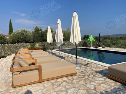 Sigma Designer Aluminum Furniture with Cushions Sofa Set Living Room Garden Patio Hotel Sectional Outdoor Sofa