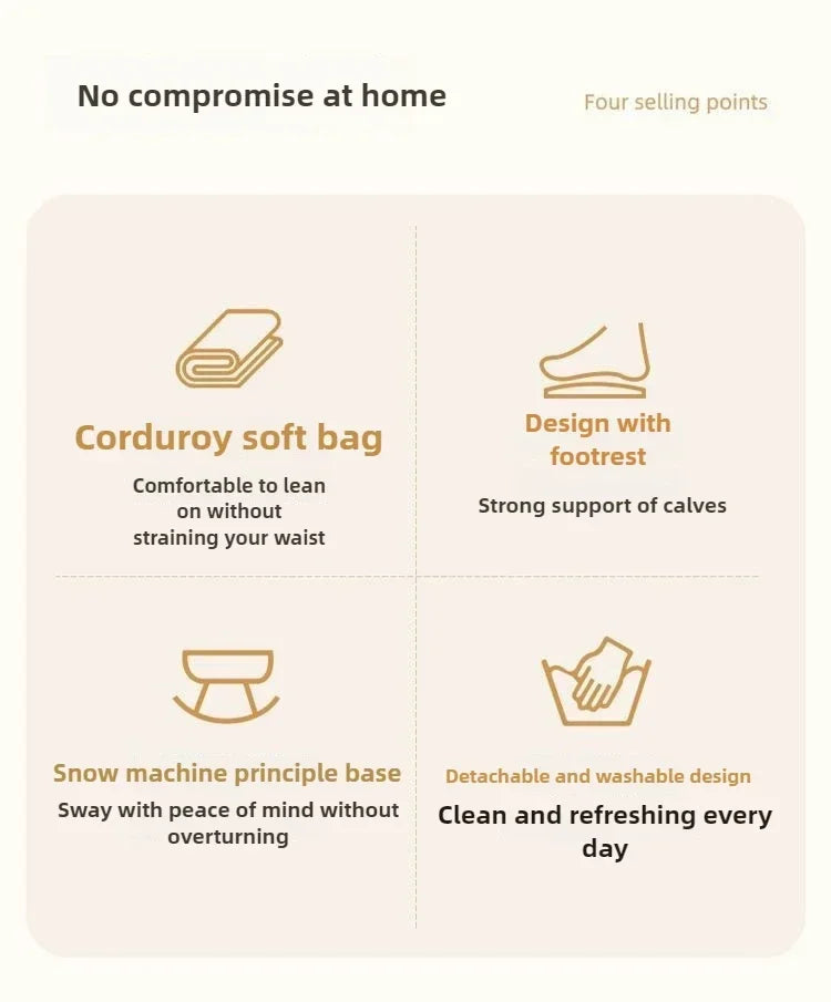 Reclining Lunch Break Folding Lazy Sofa Chair Adults Can Sit Reclining Office Nap Chair Balcony Household Rocking Chair