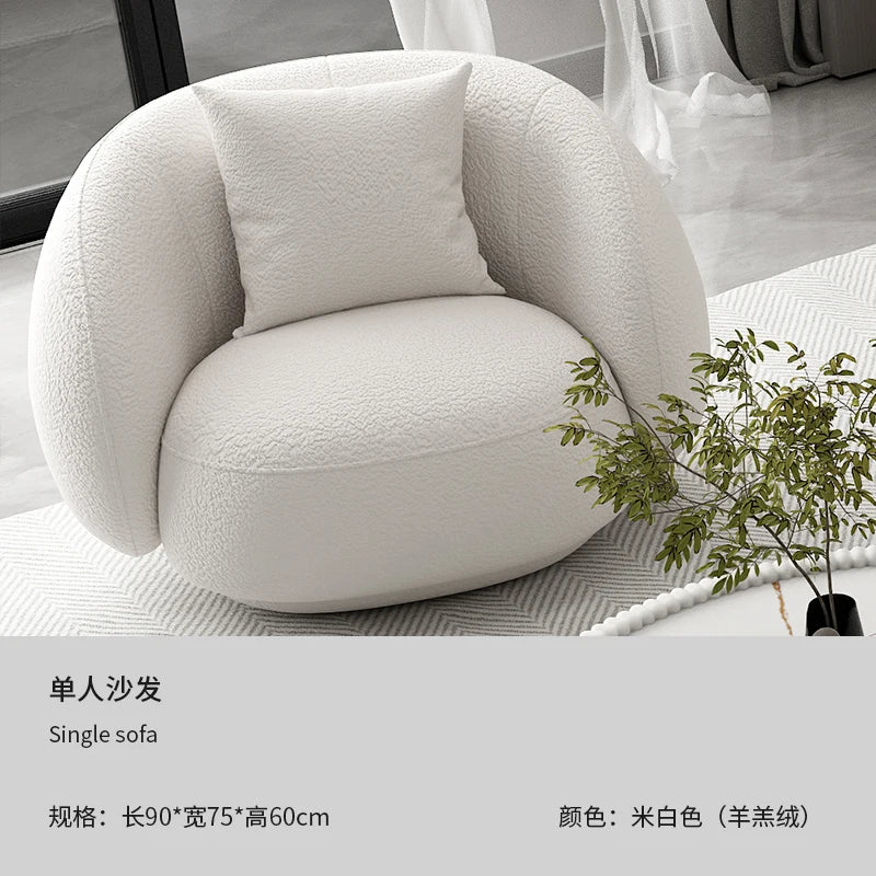 Modern Minimalist Living Room Sofa Berber Fleece Double lounge living room sofas elegant comfortable wohnzimmer sofas furnitures