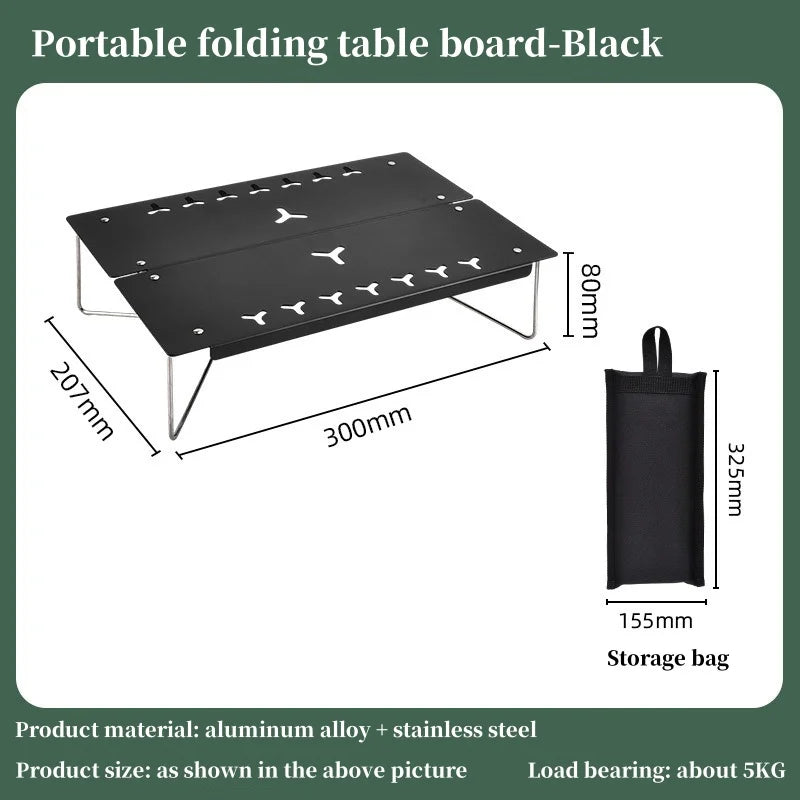 Compact Mini Camping Table Portable Ultralight Folding Tent Table Aluminium Alloy Collapsible Outdoor Table For Hiking