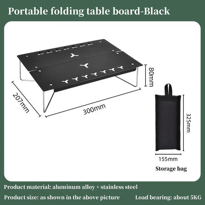 Compact Mini Camping Table Portable Ultralight Folding Tent Table Aluminium Alloy Collapsible Outdoor Table For Hiking