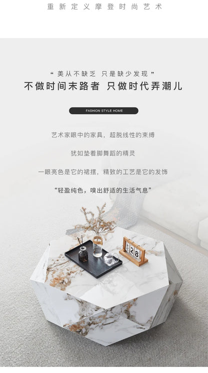 Modern Nordic Marble Table Bedroom Luxury Aesthetic White Coffee Table Simple Vintage Articulos Para El Hogar Room Furniture