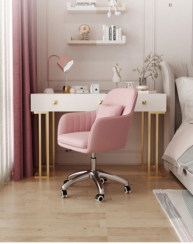 Lift Swivel Office Chairs Bedroom Home Armrest Backrest Leisure Computer Chair Student Dormitory Comfortable Learning Desk Chair