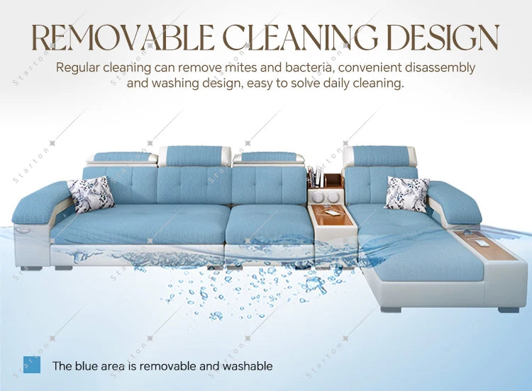 Luxury Design Corner Table U Shaped Couch Modern Other Modular Sofas Set Elegant Fabric Sectional Sofa Living Room Furniture