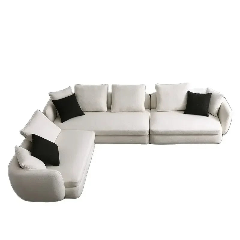 Italian Minimalist Fabric Sofa Detachable and Washable Living Room Modern Minimalist Combination Small Apartment High profile