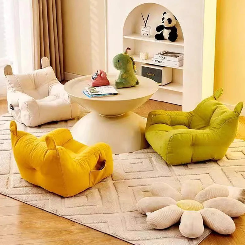Soft Small Sofa Chair Comfortable Ergonomic Living Room Lazy Sofa With Storage Bag Children's Bear Sofa Chair For Boys And Girls