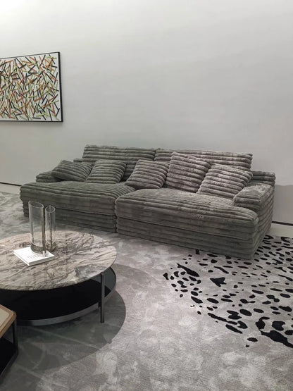 Italian Minimalist Velvet Sofa Bed French Fabric Lazy Living Room Sofas Puffs Bedroom 2025 Divano Soggiorno Home Furniture