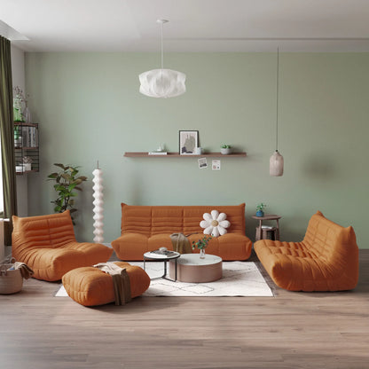 Drop Shipping Nordic White Living Room Sofa 3 Seater Couch Compressed Vacuum Foam Floor Lazy Chair Sofa Set
