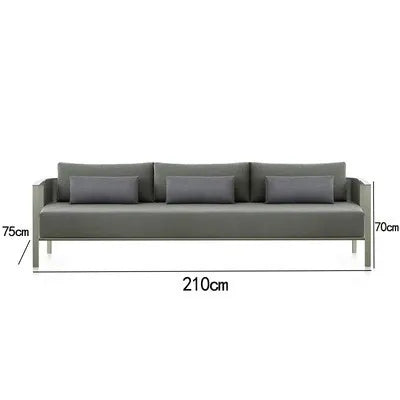 Modern Aluminum Garden Sofa Set - Durable and eco-friendly outdoor furniture with optional PE rattan frame