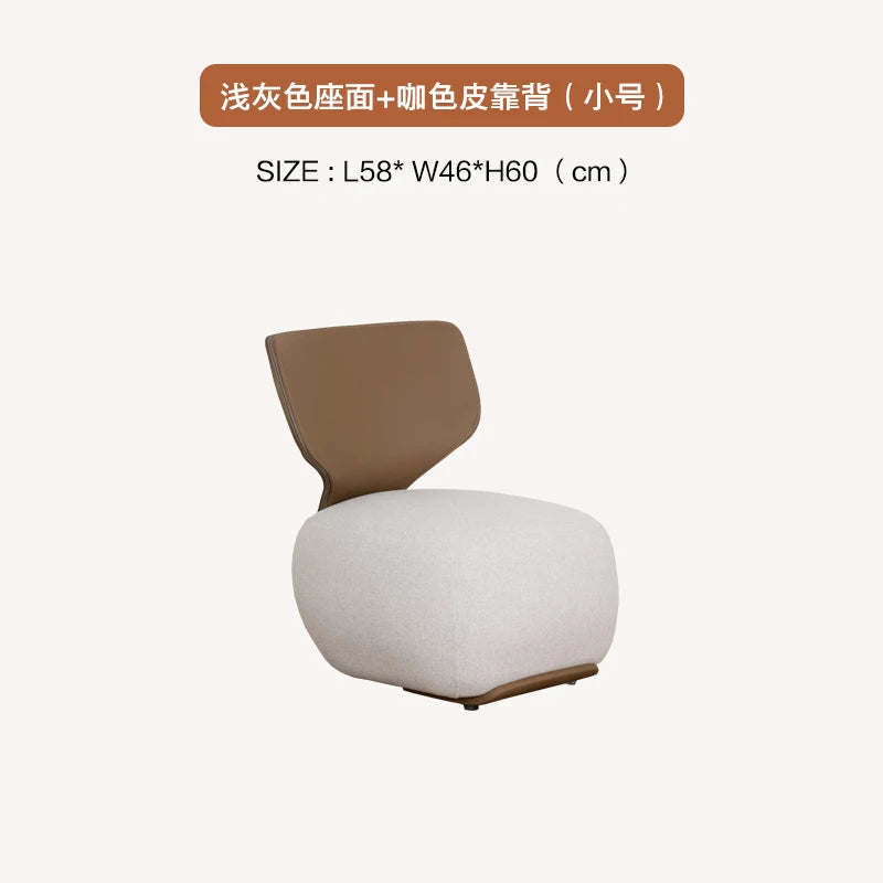 Luxury Fabric Living Room Chair Coffee Shop Living Room Lounges Chair Bedroom Sofa Furniture Low Stool Balcony Leisure Chair t