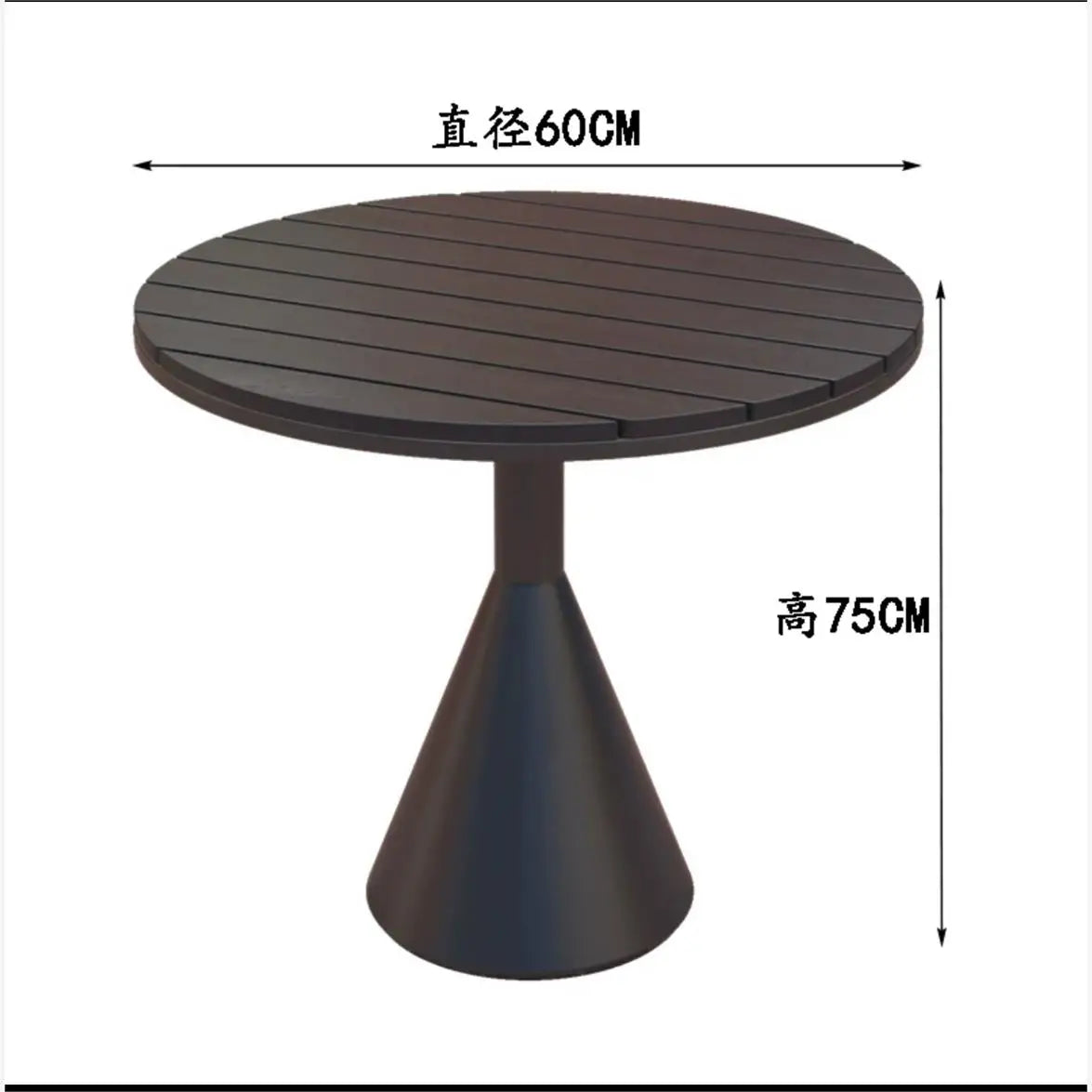 Leisure Sun-Proof Outdoor Bistro Set Small Round Table for Restaurant Music Bar and Patio Lounge Dining