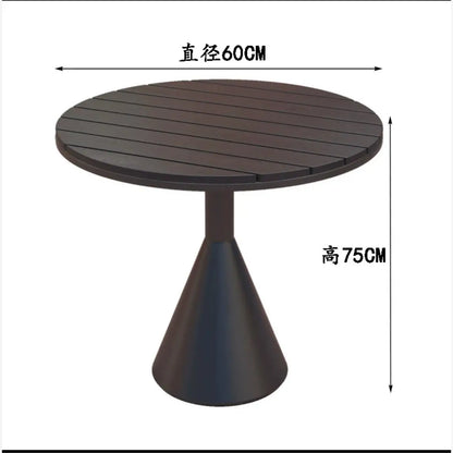 Leisure Sun-Proof Outdoor Bistro Set Small Round Table for Restaurant Music Bar and Patio Lounge Dining