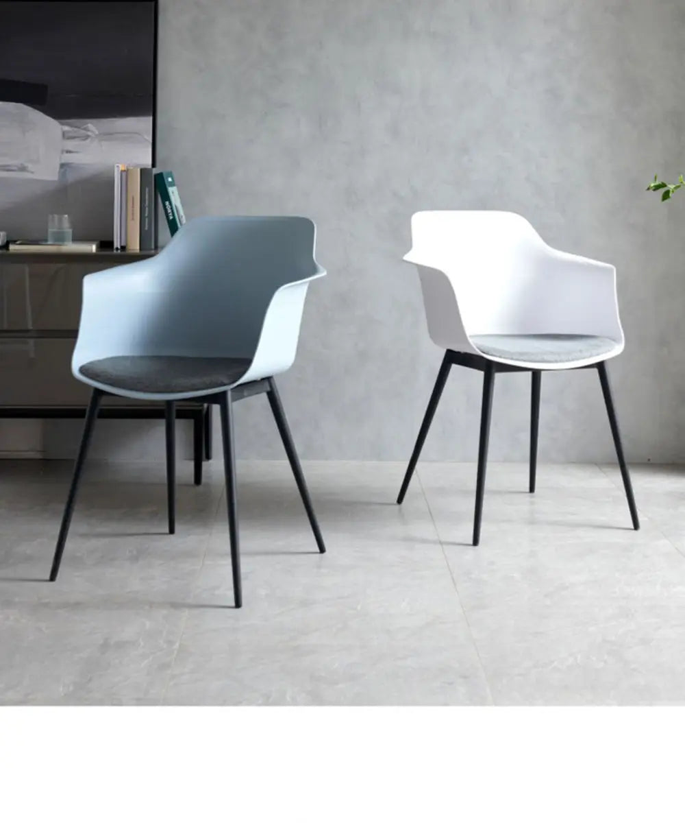 Modern Simple Living Room Chair Plastic Cushion Chair Home Restaurant Armchair Nordic Leisure Chairs Backrest Desk Chairs