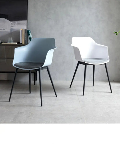 Modern Simple Living Room Chair Plastic Cushion Chair Home Restaurant Armchair Nordic Leisure Chairs Backrest Desk Chairs