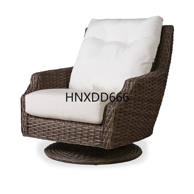 Outdoor sofa combination balcony rattan leisure chair swivel chair