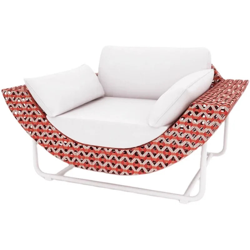 Outdoor Patio Rattan Sofa Hotel Homestay Open-Balcony Leisure Table and Chair Waterproof Sunproof Furniture Set