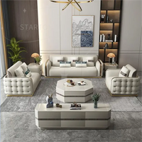 Modern Luxury Couch Living Room Sofa Furniture Set Sectional Top Genuine Leather Sofa