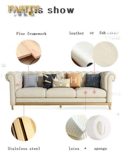 luxury Sofa Set designs couch modern living room Furniture sectionals fabric for chesterfield sofa set modernos e luxuosos