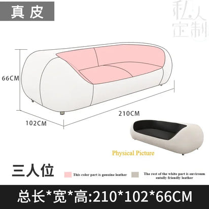 PatioLix Cute Luxury Nordic Sofa Set – Soft Lazy Loveseat & Modern Lounge Puffs