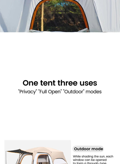 Upgraded 4 Season Camping Tent 3-12 Person Waterproof Windproof Double Layer 2 Room Family Outdoor Backpacking Equipment
