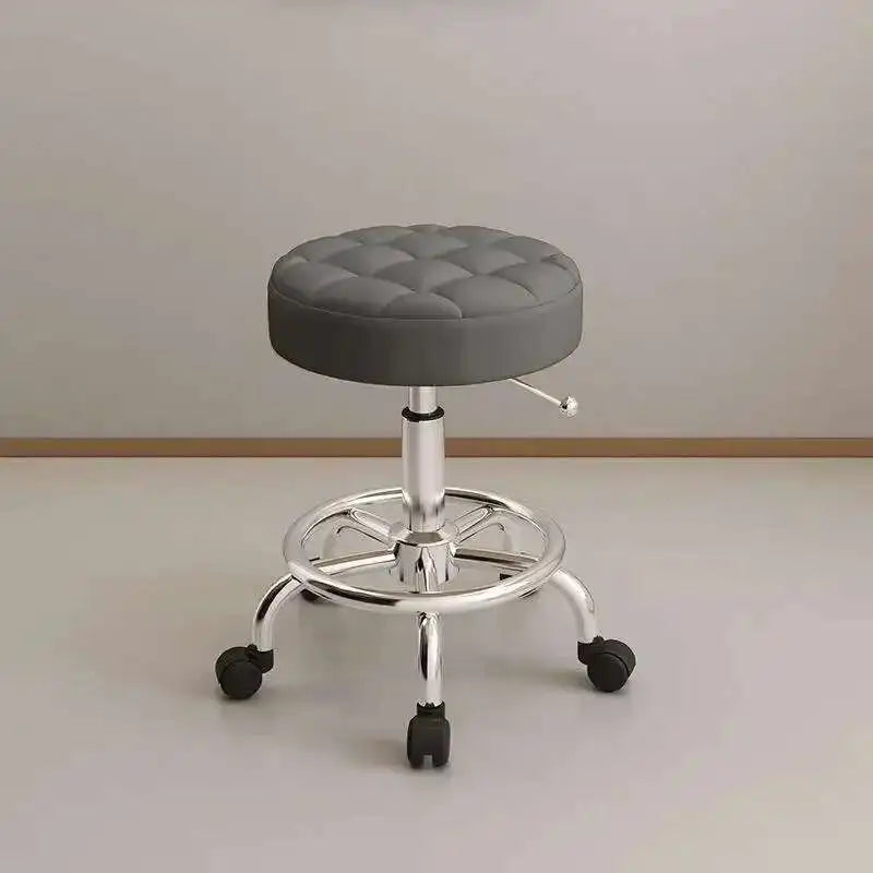 Aesthetic Hairdressing Chair Backrest Simple Rolling Rotating Barber Chair Portable Mocho Cadeira Barber Equipment MQ50BC