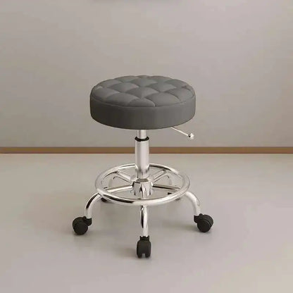 Aesthetic Hairdressing Chair Backrest Simple Rolling Rotating Barber Chair Portable Mocho Cadeira Barber Equipment MQ50BC