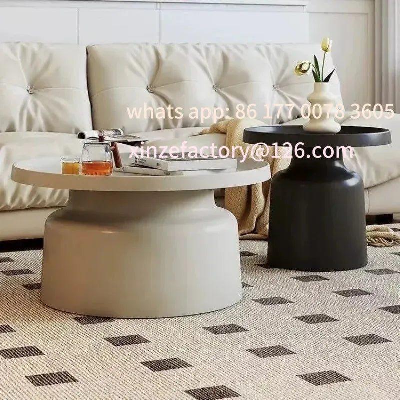 Customizable Circular Coffee Tables Nordic Living Room Center Table Modern Side Tea Table Portable Simple Bedroom Nightstand