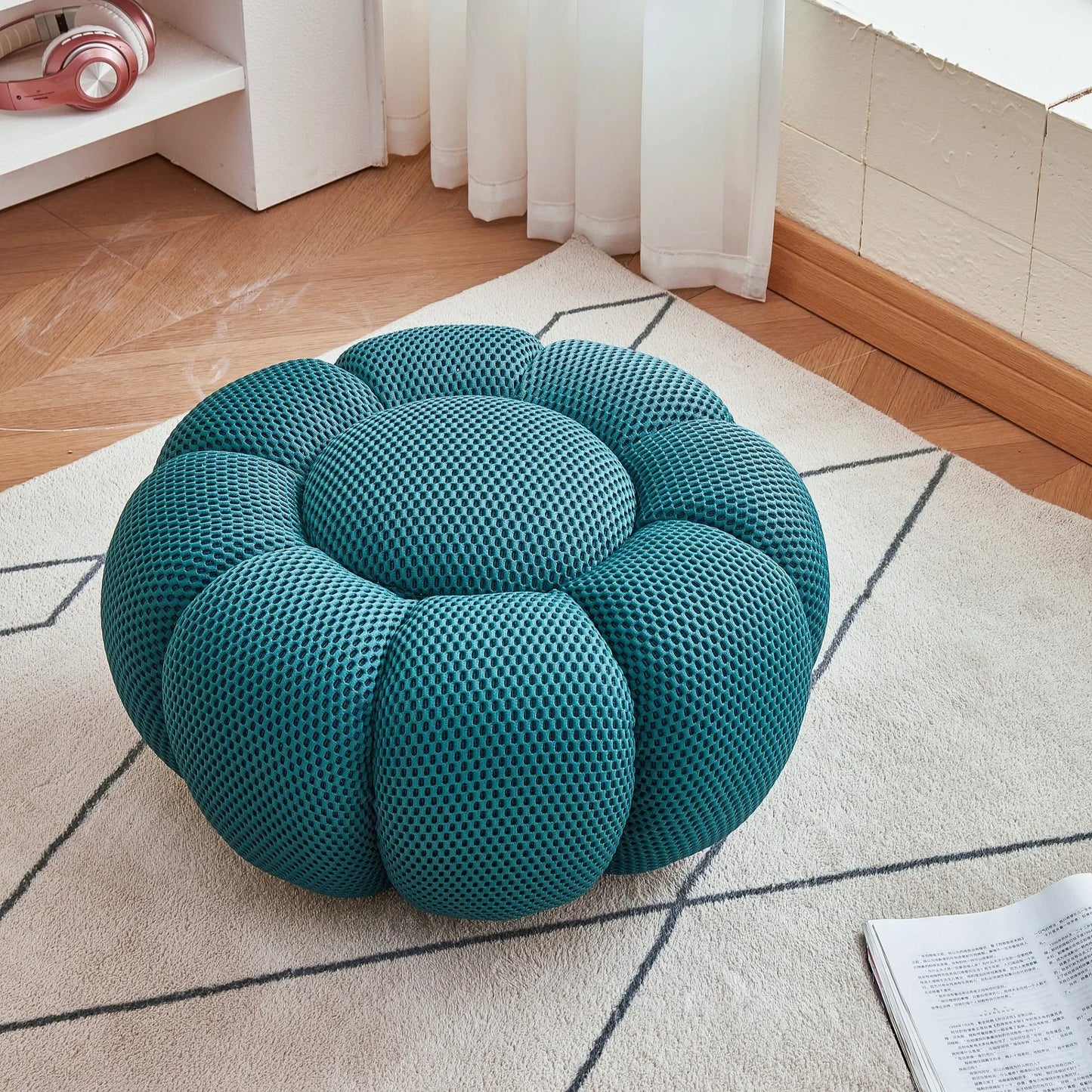 Modern Pumpkin Chair Luxury Bubble Sofa Single Lounge Seat Lazy Recliner for Bedroom Balcony Living Room Aesthetic Accent