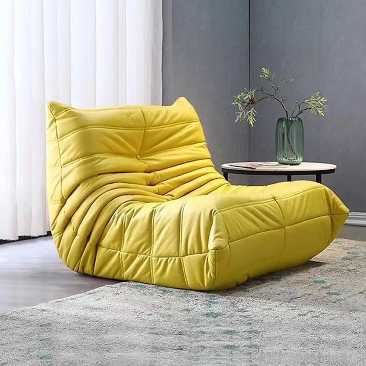 Caterpillar leather sofa togo lazy sofa can lie down and sleep modern light luxury single recliner living room sofa