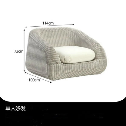 Outdoor courtyard rattan sofa rattan chair leisure sun room outdoor garden terrace round rattan sofa chair open-air furniture