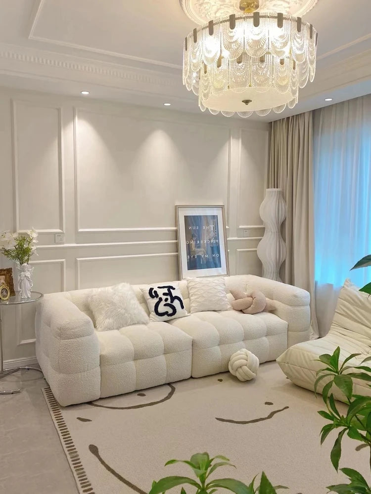 Minimalist Waterproof Living Room Sofa Modern Couch Elegant Relaxing Living Room Sofa White Puff Sofy Do Salonu Home Furniture