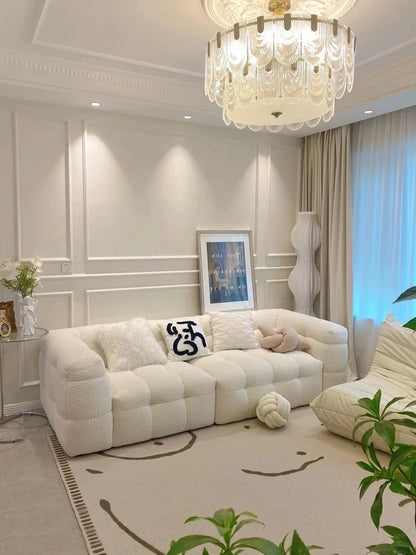Minimalist Waterproof Living Room Sofa Modern Couch Elegant Relaxing Living Room Sofa White Puff Sofy Do Salonu Home Furniture