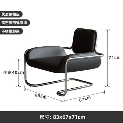 Hestora Ergonomic Lobby Chair PU Leather Office Waiting Room Seat Heavy Duty Steel Frame High Density Cushion for Salon Receptio