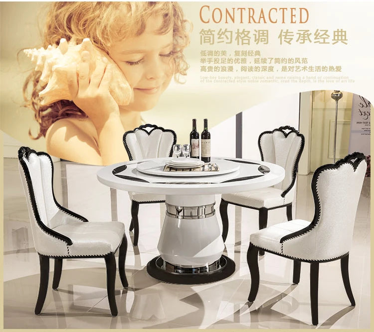 Side Round Dining Table Console Center Luxury Lounge Portable Dining Table Service Bistro Mesas De Jantar Living Room Furniture