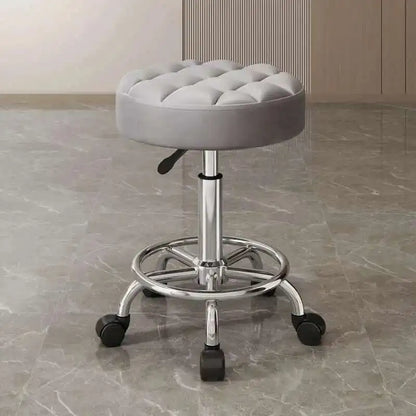 Barber Nail Salon Chair Swivel Wheels Rotating Salon Hair Stylist Barbershop Equipment Furniture Professional Rolling Silla