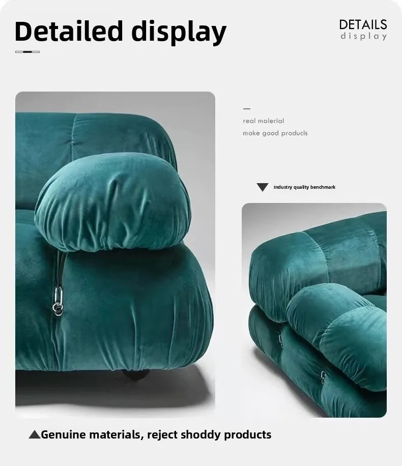 Italian Luxury Modular Sofa Vacuum Compressed Tufted Lazy Sofa Bread Design for Living Room