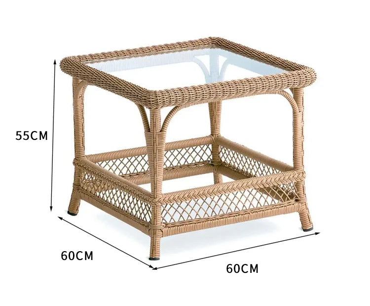 Zz outdoor sofa courtyard leisure hotel outdoor terrace garden balcony rattan chair sofa combination