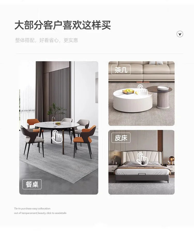 The first layer of cowhide leather sofa living room combination modern simple size apartment cream style leather sofa