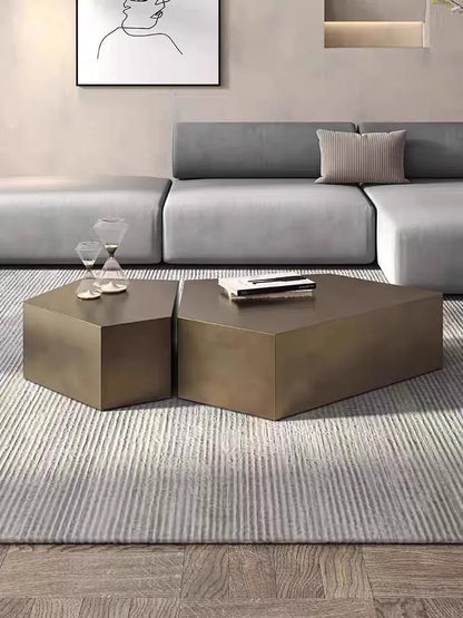 Stainless Steel Living Room Side Table Tea Table European Style Light luxury Household Use Alien Decoration Tea Table Side Table