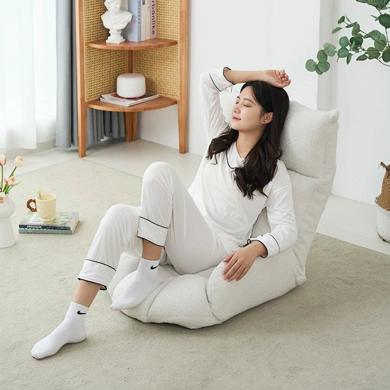 Cloud roll folding lazy sofa tatami backrest bay window lounge chair living room bedroom balcony floor internet famous sofa