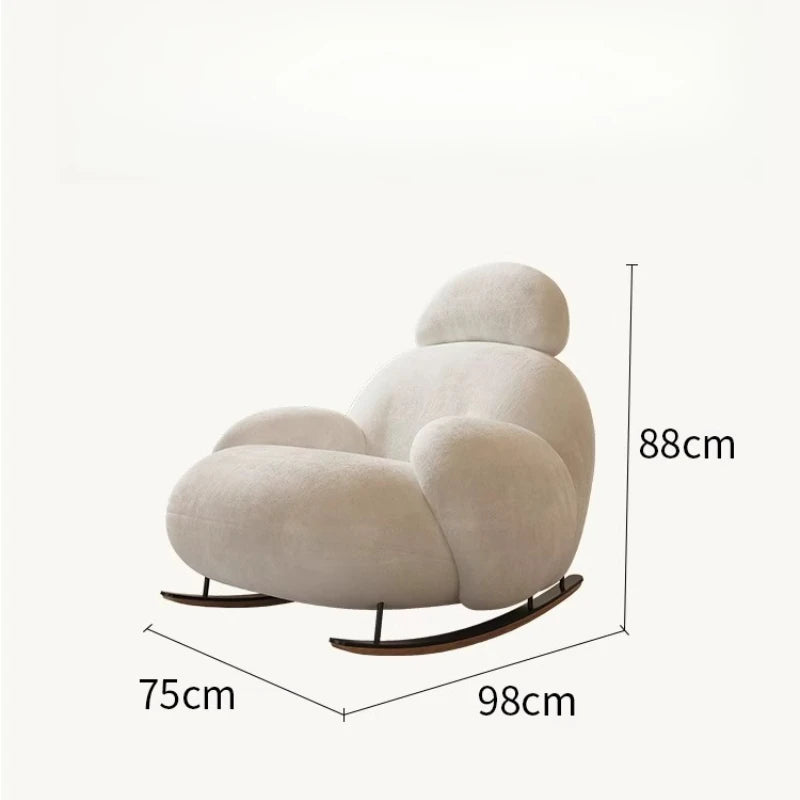 elegant creativity armchair Luxury Design modern comfortable Adult rocking chair balcony fashion mecedora adulto home furniture