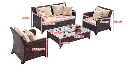 Wicker outdoor imitation rattan leisure living room courtyard balcony furniture sales office outdoor display negotiation sofa