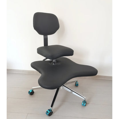 Cross Legged Chair - Meditation Chair With Wheels  ADHD Chair Height Adjustable Seat  Adjustable Footstool