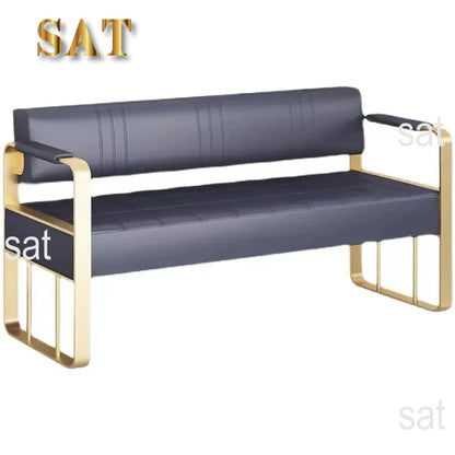 ForGood Beauty Salon Station Waiting Sofa Barber Shop Reception Couch Leather Waiting Chair