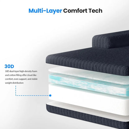 High-Back U-Shaped Modular Sectional Sofa with Deep Seating and Soft Corduroy Fabric