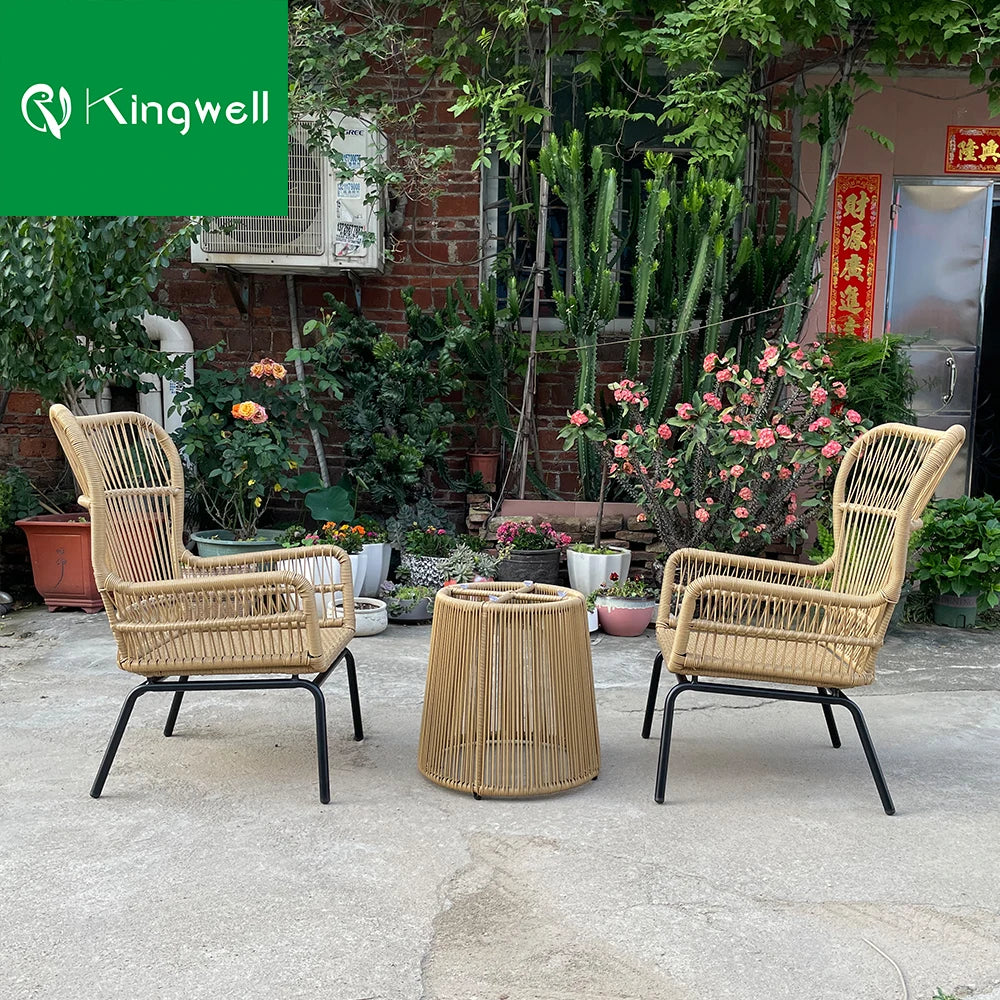 Factory Direct Selling Outdoor Garden Patio Furniture Rattan Coffee Table and Chair bar Set with Best Price